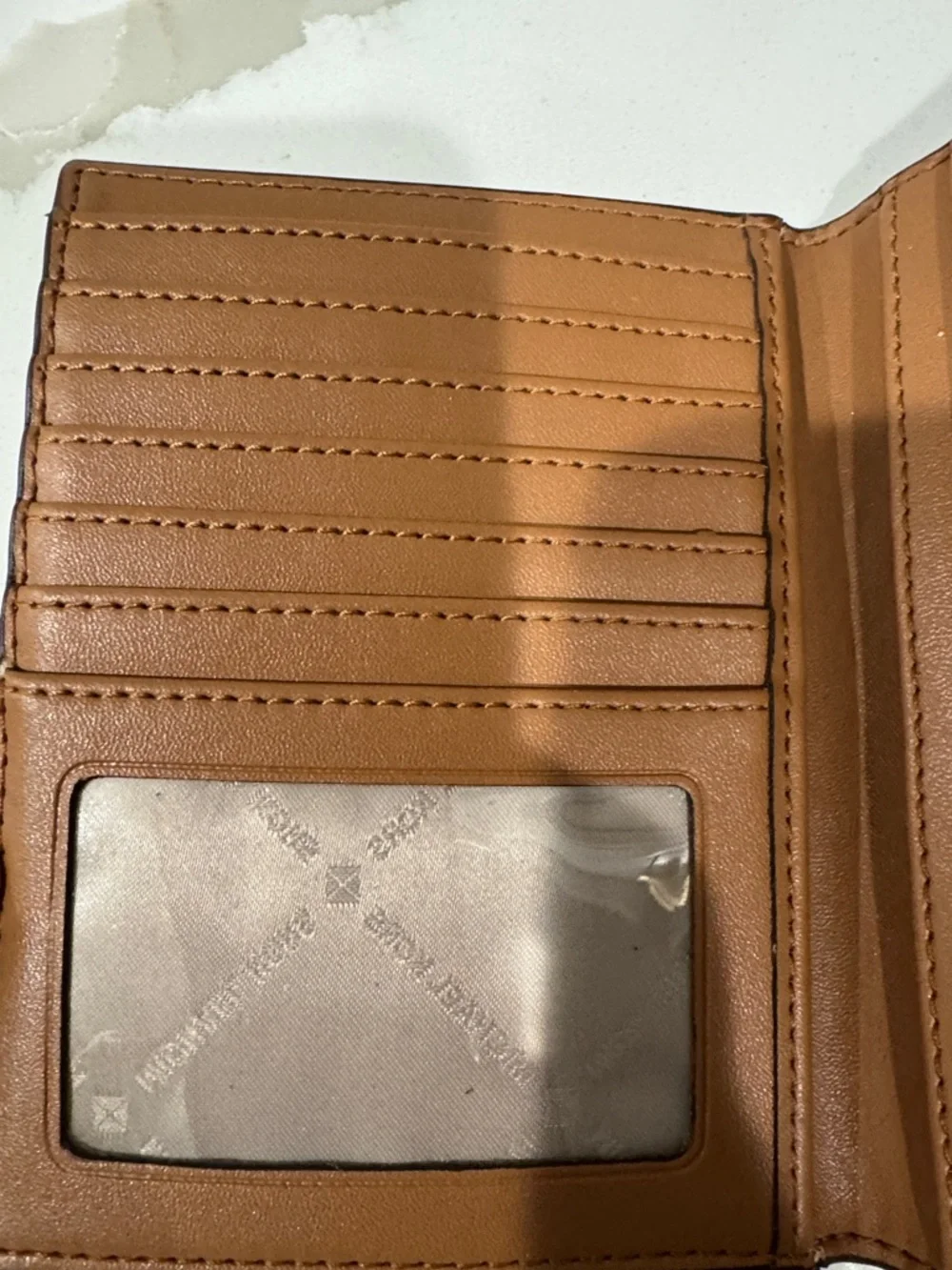 Michael Kors Passport Wallet Card Holder Brown Signature - Picture 6 of 6